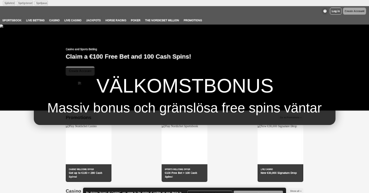 NordicBet Casino för svenska spelare